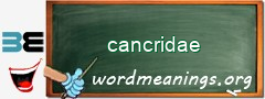 WordMeaning blackboard for cancridae